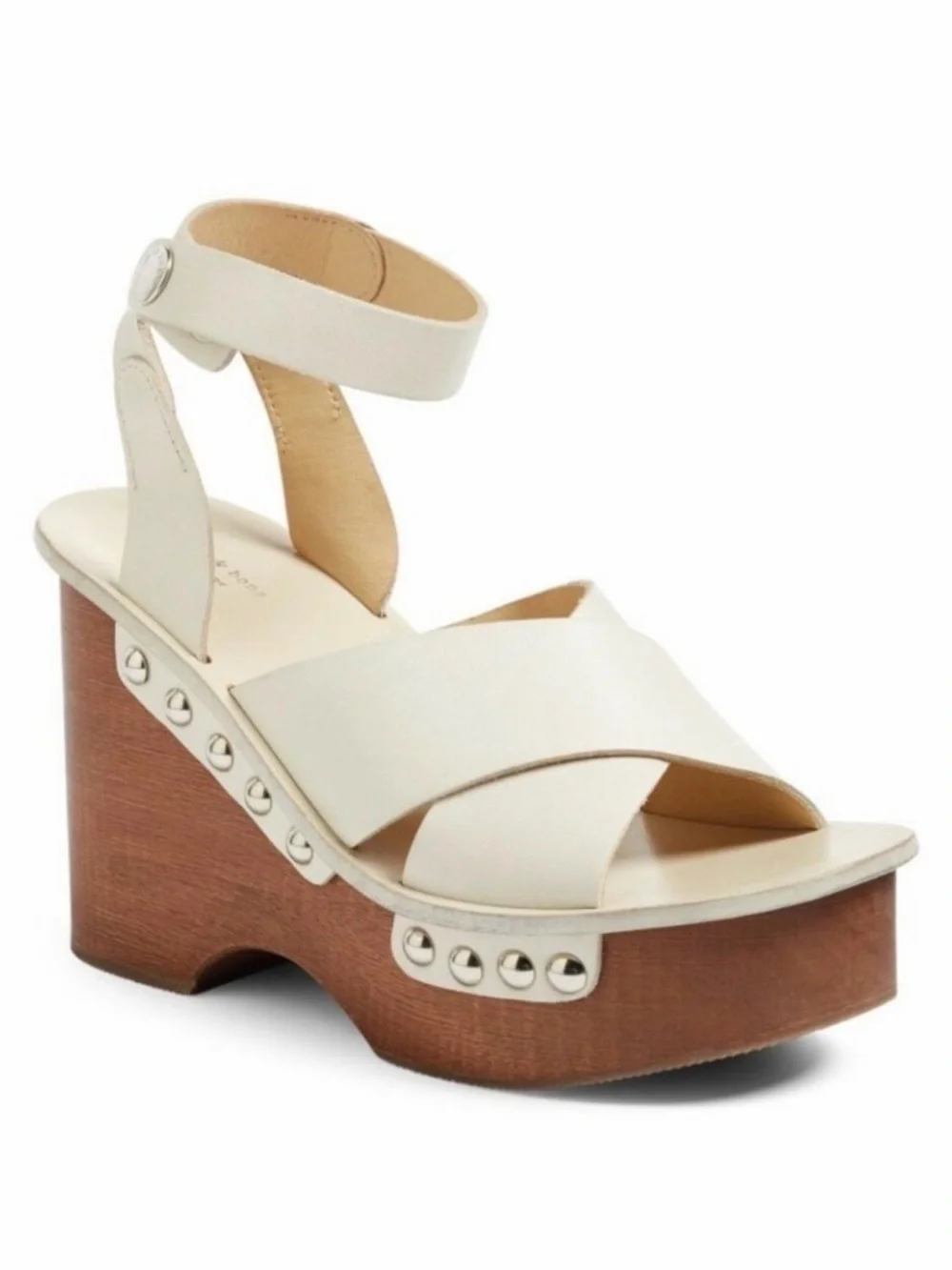 Rag & Bone Hester Platform Sandals, Ivory, 8